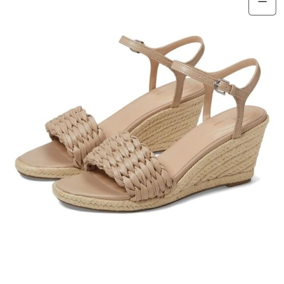 Bandolino "Jingle 3" sandal in color warm sand. 3" wedge heel. Size 11 NWT - Picture 1 of 9